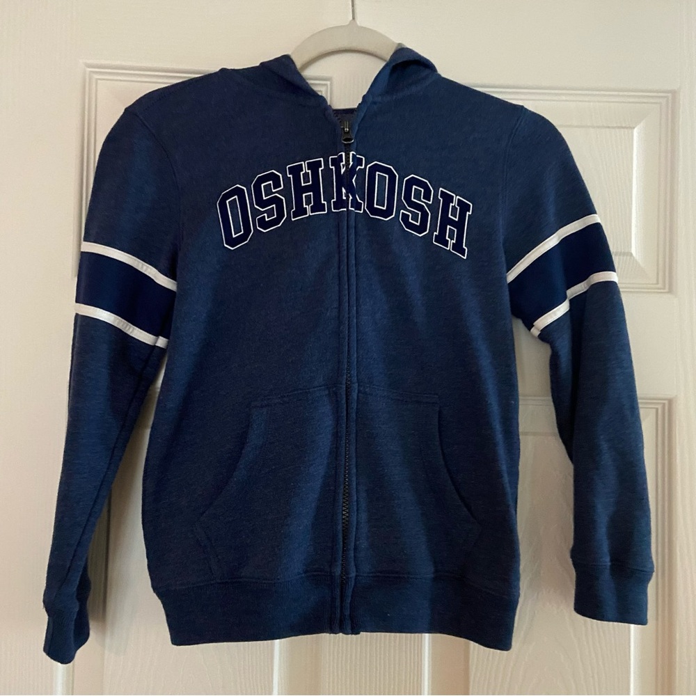 Oshkosh Boys Zip Front Hooded Sweatshirt Size 10
